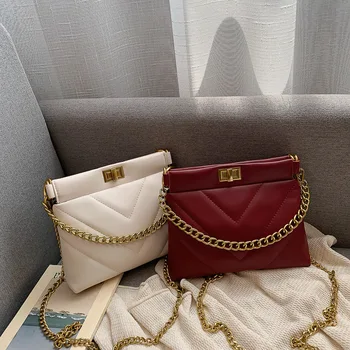 

2019 New Small Square Bag Fashion Trend Chain Shoulder Bags Ladies Messenger Crossbody Bags Designer Clutch Bolsa Feminina