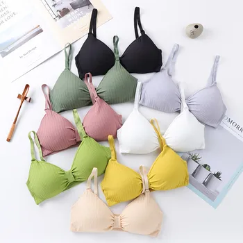 

Womens Sexy Sexy Bra Push Up Padded Bralette Triangle Cup Lingerie Seamless Ladies Underwear Soft Solid Bra Brassiere z1220
