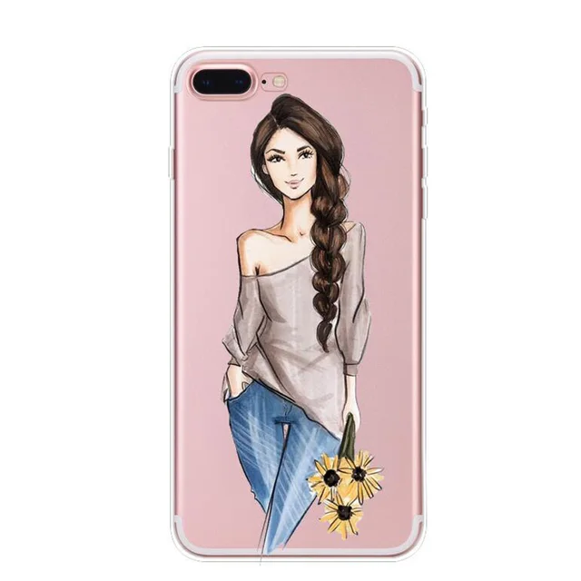 Case For Iphone Se Case Cover Girl Transparent Silicone Soft Tpu Cover For Iphone Se Se2 Se 2 Bags Fundas 4 7 Inch Phone Case Covers Aliexpress