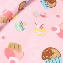 Розовый мультяшный хлопковый материал с печатным рисунком, саржевая ткань для лоскутного шитья, рукоделие, шитье, стежка, хлопок, саржевая ткань, текстиль ручной работы