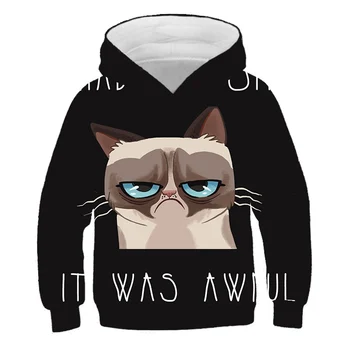 

3D Printing Kids CartoonHoodies Anime Cat Sweatshirts Streetwear Boys Children Costumes Cute Hoodie Casual children's clothing