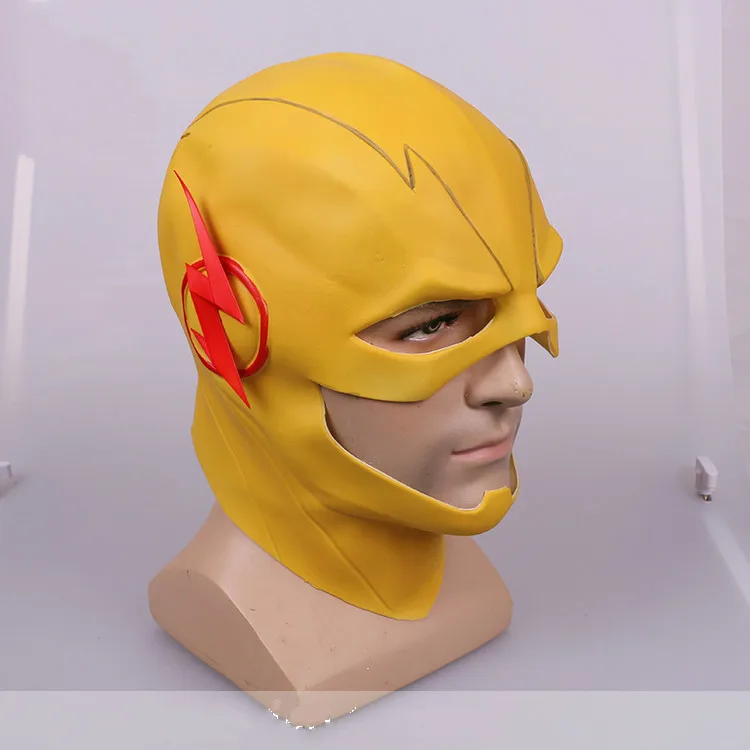 Вспышка Аллен/обратная вспышка/зум шлем для косплея Хэллоуин Латексная на все лицо маска шлем капот