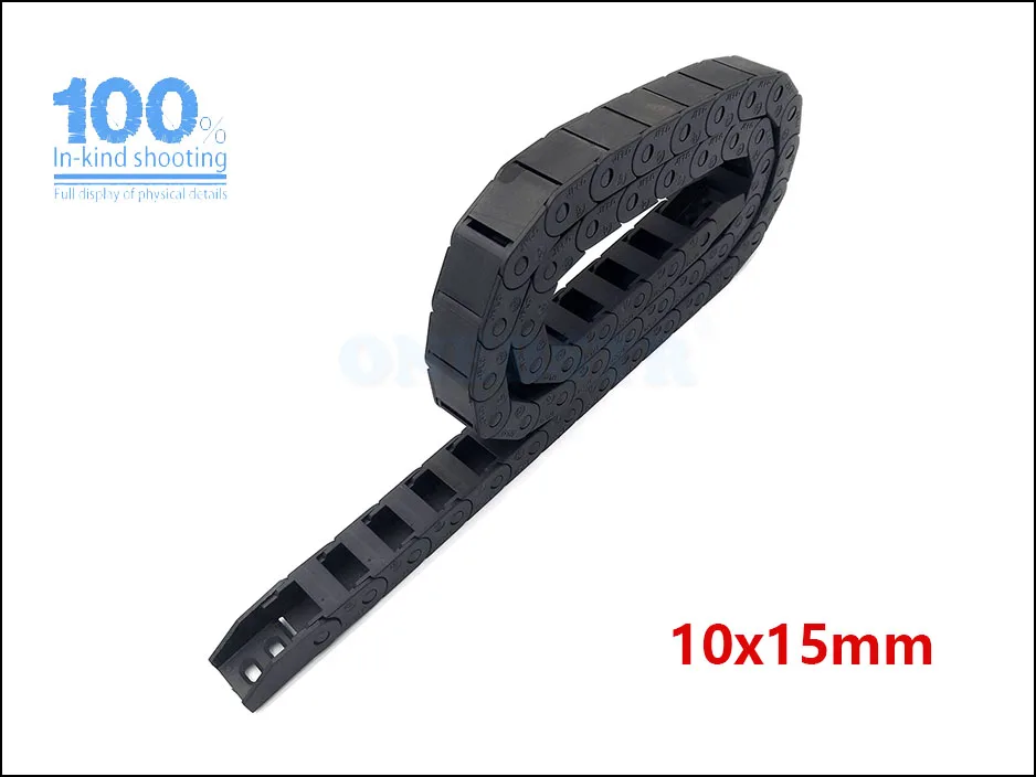 JFLO 1Meter 10x15 10x20 Wire Carrier cable Drag chain Semi-enclosed non-opening with end connectors Tanks Towline Free shipping 19