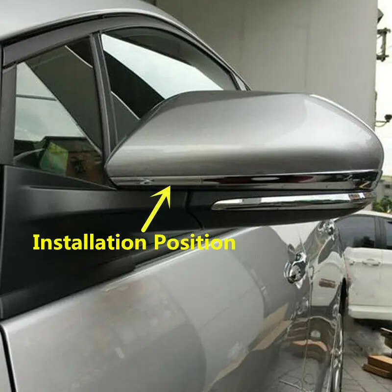 

For Toyota Prius 2016 2017 2018 Side Rear View Mirror Molding Strip Cover Trim