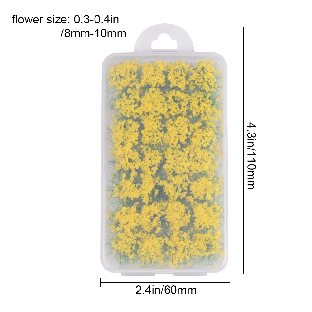 Artificial Plants 28/50PCS/Box Simulation Terrain Production Flower Cluster Mini Micro Landscape Wild Miniature Grass Model Scene Game Sandbox artificial plants