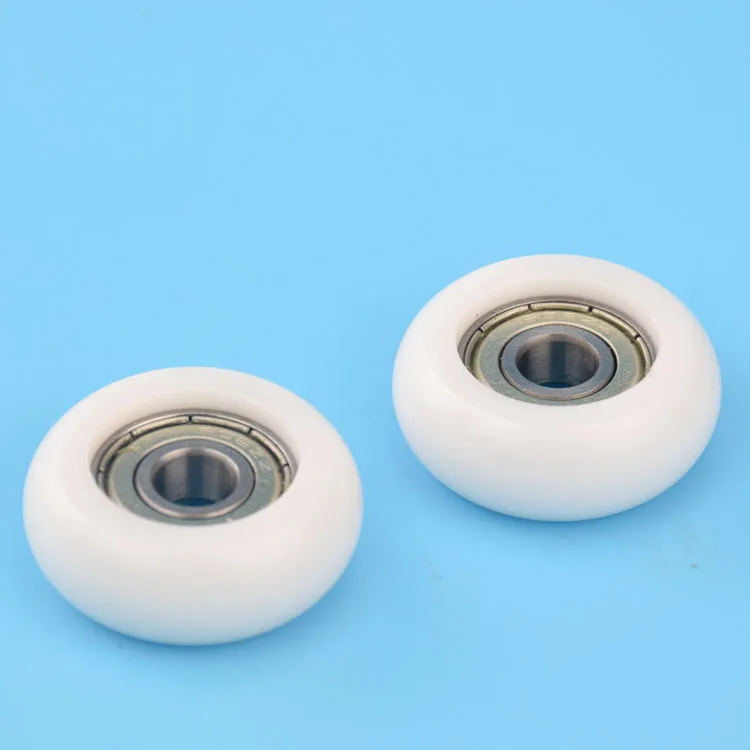 1Pcs 608Zz Doppio Cuscinetto Delrin Pom Delrin Rivestito 8X34X12Mm Rotondo Tipo Di Guida A Rulli Puleggia Rotolamento Della Ruota Puleggia