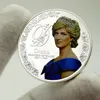 Five Pounds 999 Gold Silver Plated Coin Diana Princess of Wales Coins Collectibles Coins of British Diana Spencer ► Photo 3/4