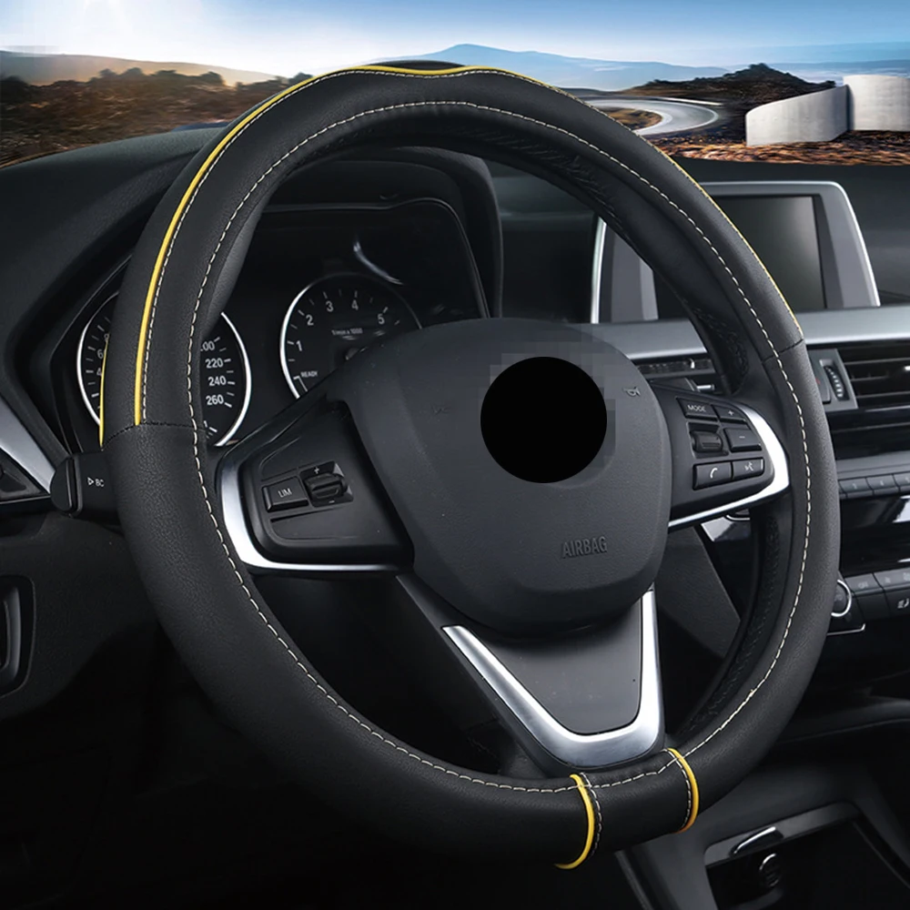 Универсальные аксессуары для интерьера чехол на руль подходит для Skoda Fabia Octavia Laura Superb Karoq Kodiaq Ibiza Leon Arona Macan