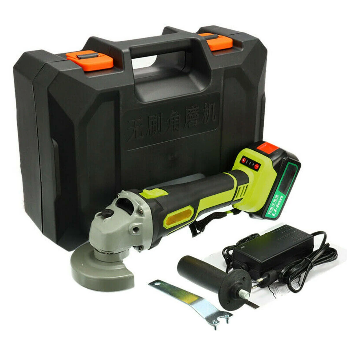 

9000rpm Cordless Angle Grinder Brushless Polisher Grinding Metal Cutter 32000mAh Li-ion Battery Rechargeable Power Tool