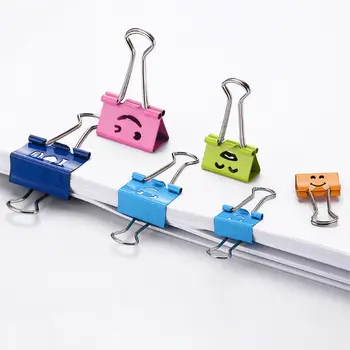 

Small Smile Face Shaped Metal Binder Clips Paper Kitchen Storage Bag Clips
