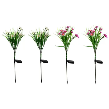 

2pcs Solar Lights Ground Buried Light Outdoor Waterproof Garden Flower Lamp String Fairy Lights Christmas Decor For Outdoor