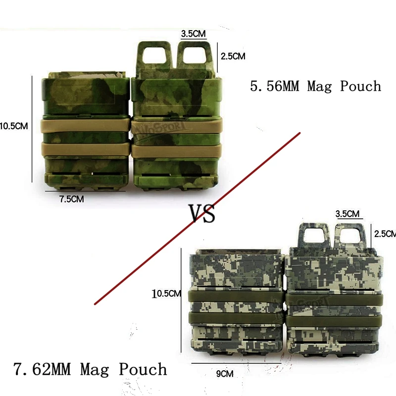 Details about   FLYYE Molle Double 5.56/7.62 Mag Pouch Ver.EG Khaki FY-PH-M015-KH 