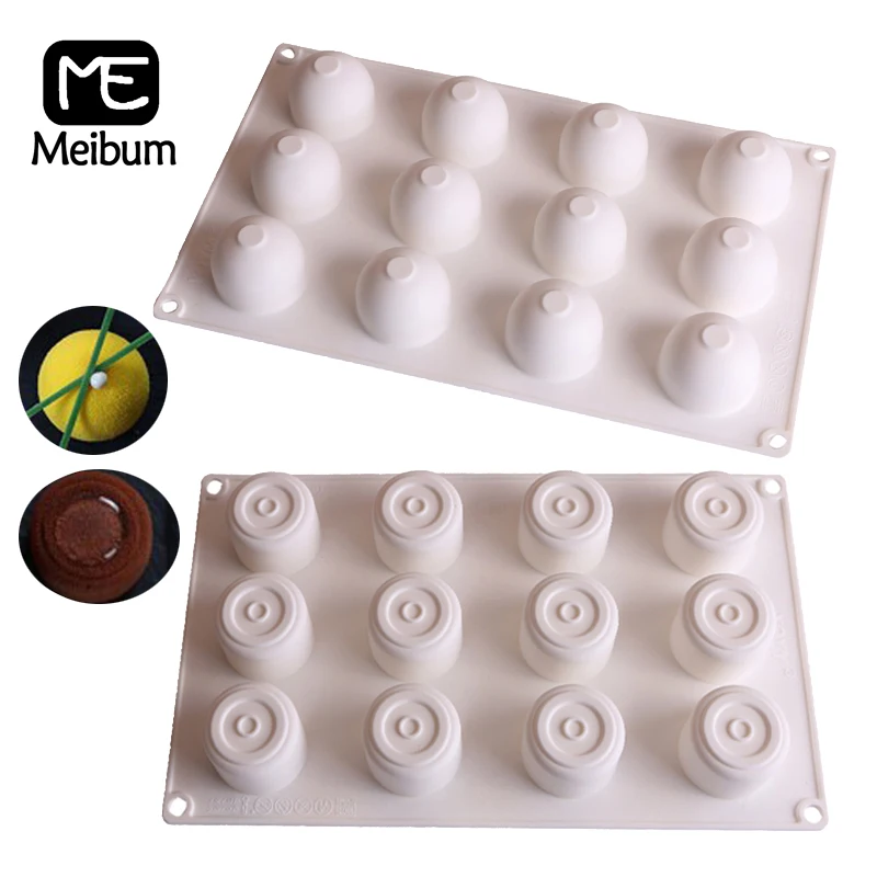 Meibum Cake Molds Hemisphere and Cylinder Design Silicone Chocolate Mould Ice Cube Tray Dessert Bakeware Pastry Baking Tools | Дом и сад