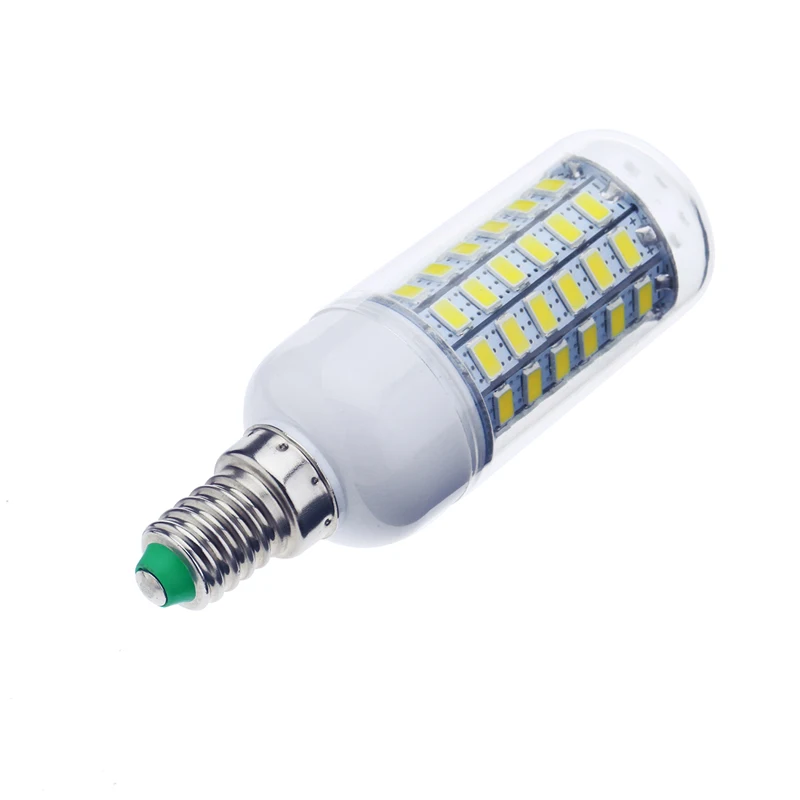 E14 15W 69 LED 5730 Chip SMD Corn Light Bulb Lamp With Cover Pure White Home Decor #4d09 (4)