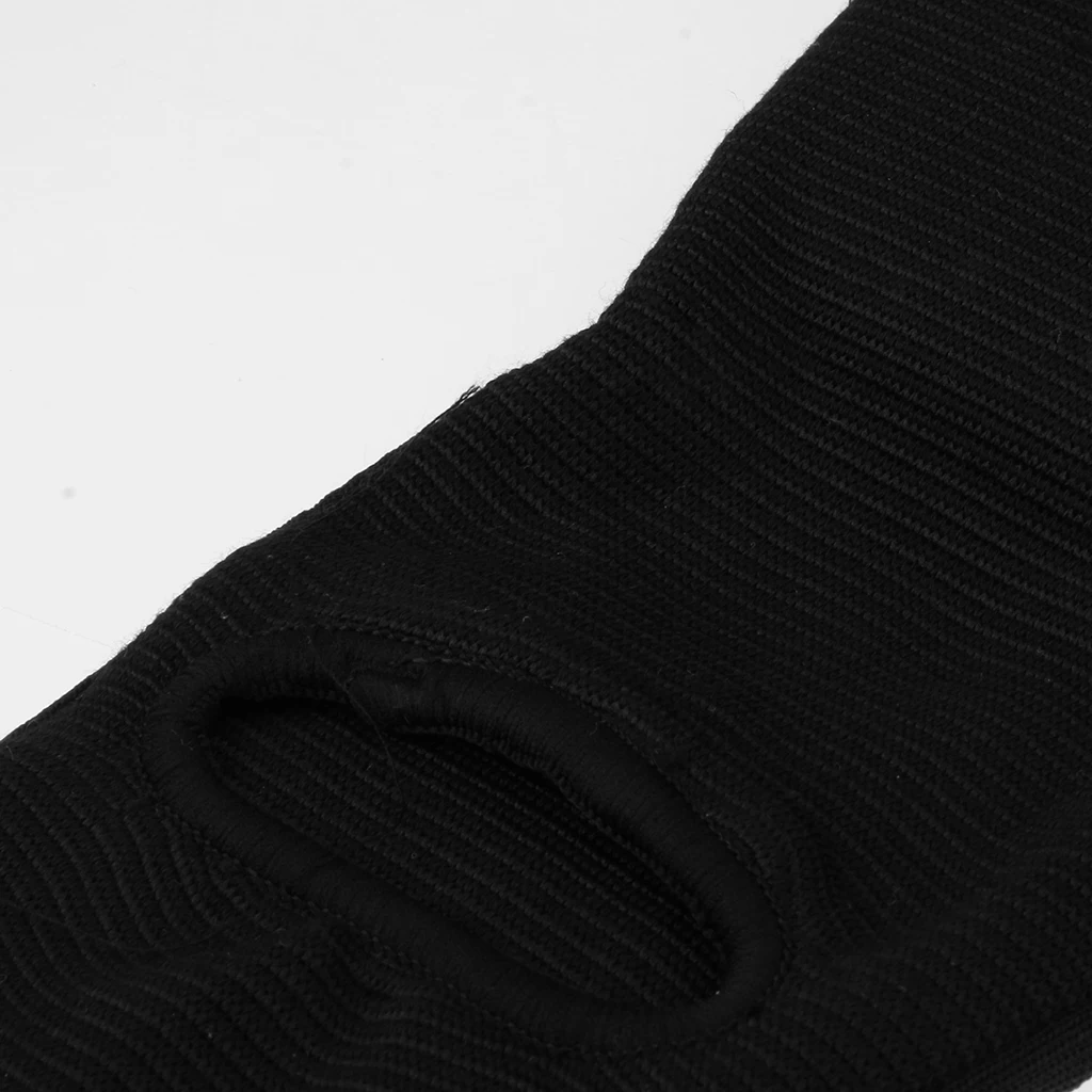 Taekwondo Karate MMA Shin Instep Protector Leg Foot Guard Cloth Pad M,Black