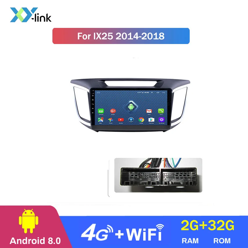 IPS 2.5D For Hyundai Creta IX25- Car Radio Multimedia Video Player Navigation GPS Android 8.1 - Цвет: 4 CORES 2G RAM