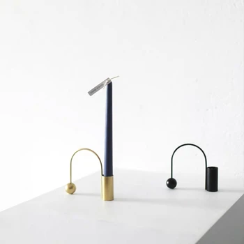 

Nordic Simple Candle Holder Metal Living Room Decoration Luxury Candle Holder Creative Design Candle Holder Home Decoration DD6Z