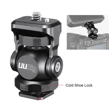 

2020 New Mini Hot Shoe Stand Camera Monitor Holder Adapter 180 Upper Rotation 360 for DSLR Microphone DSLR Field Monitor