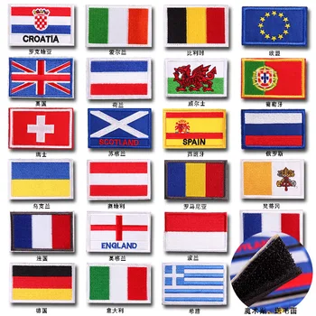 

1PC 3D Embroidery Badge World Flags National Emblem Stripe Patch Armor Clothes Denim Backpack Patch Decoration Accessories