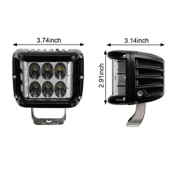 

1 Pcs Work Light DC10-48V 9000LM Work Light 45W Side Shooter White+Red