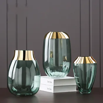 

European and American Dried Flower Ornaments, Glass Crafts, Creative Home Decoration, Table Glass Vase