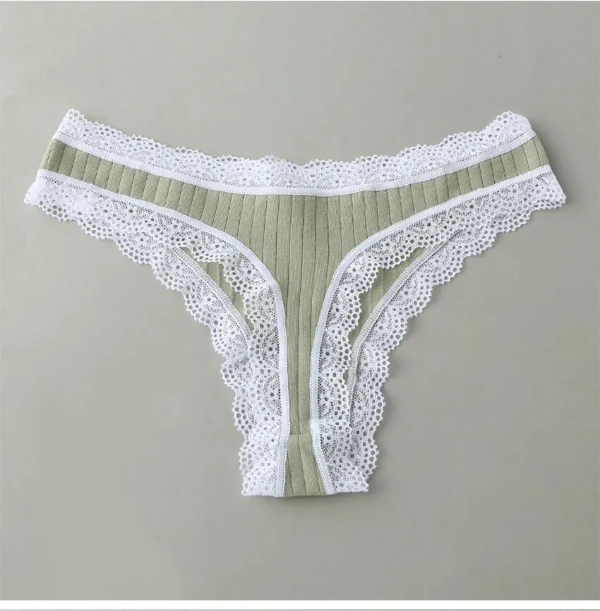 1pcs/lots Underwear Panties Thong Sexy  Solid Color Breathable Low-rise Comfortable Underpants Cotton G-string  Intimate Linger cotton panties