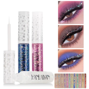 

Professional Diamond Shiny Eye Liners for Women Silver Rose Gold Color Liquid Eyeshadow Glitter Eyeliner Pigment Makeup Cosmetic