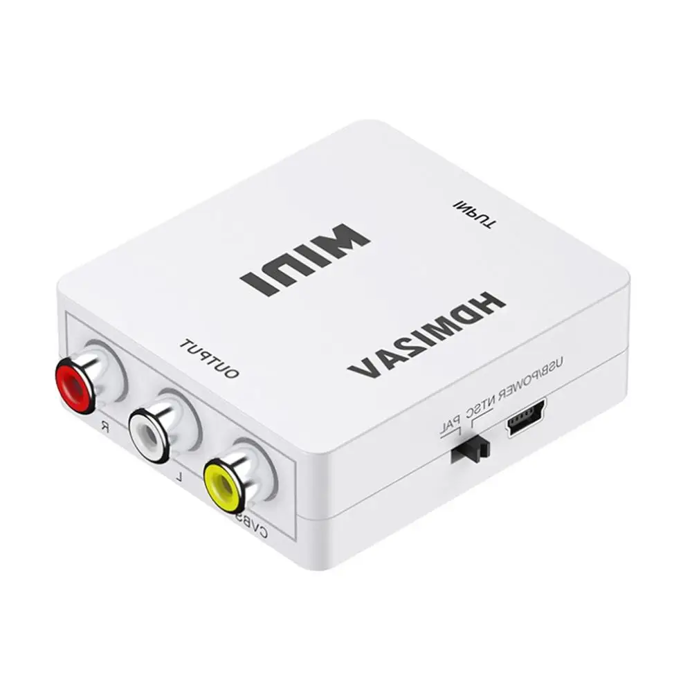 HDMI К AV Scaler адаптер HD видео композитный конвертер коробка HDMI к RCA AV/CVSB L/R видео 1080P мини конвертер