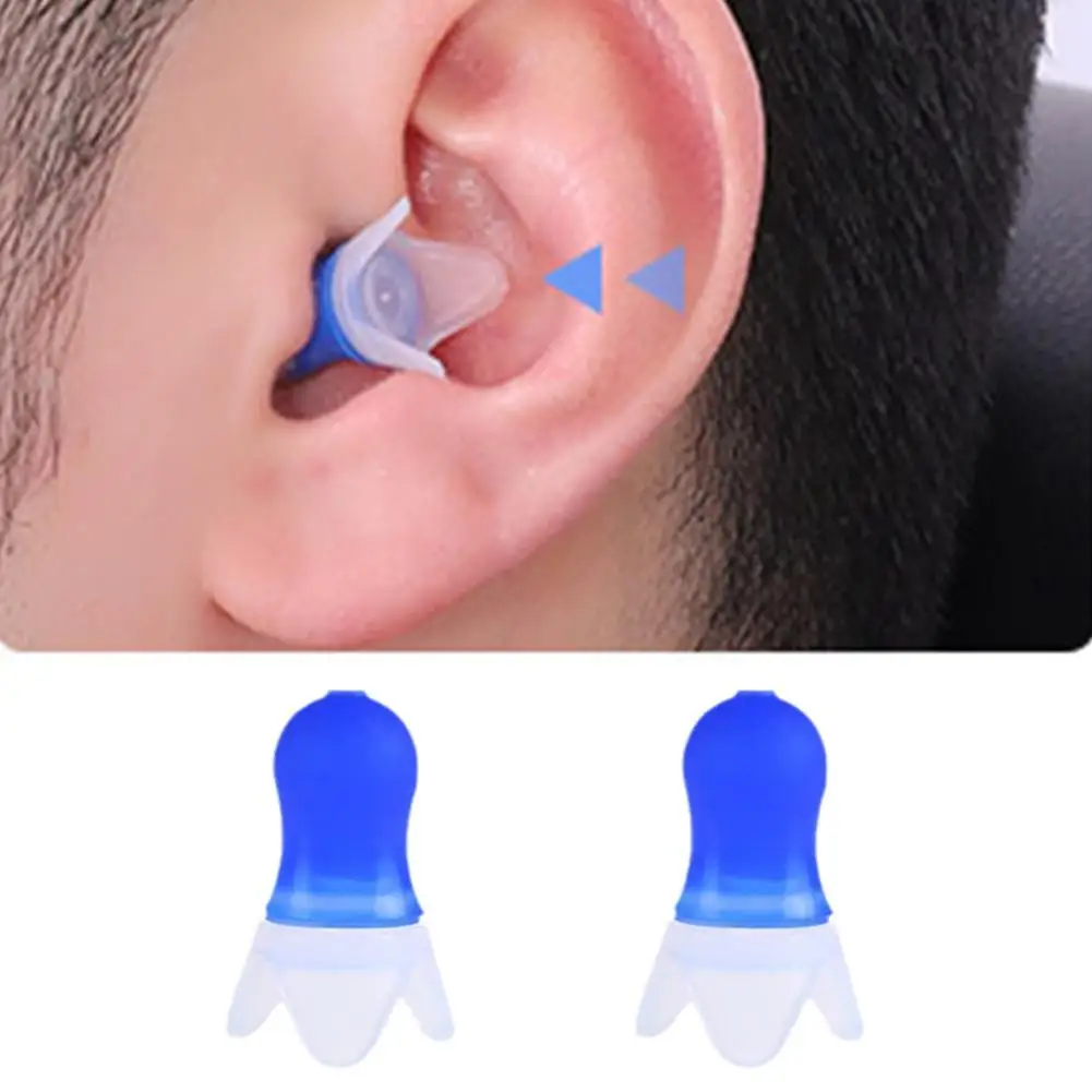 

1 Pair Soft Silicone Ear Plugs Sound Insulation Ear Protection Earplugs Anti Noise Snoring Sleeping Plugs For Noise Reducti L5Q8