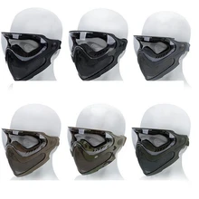 Tactical Shooting Equipment Airsoft Paintball Mask Safety Protective Anti-fog Goggle Full Face Mask With Black/Yellow/Clean Lens