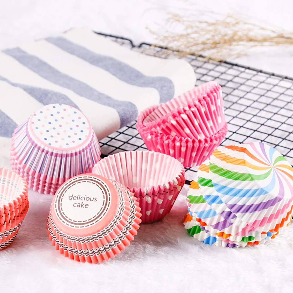 100 шт. кекс Бумага чашек свадебные обертка маффины чашки выпечки вкладыши