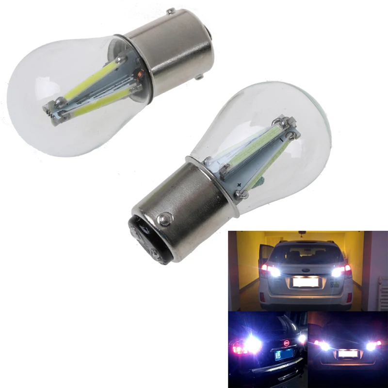 P21W BA15S 1156 1157 BAY15D светодиодный автомобильный 12В COB Филамент автомобильная