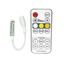 Mini 16Keys RF Wireless Remote Led Controller For 5050 WW+CW Strip With Timmer Function Timing Adjust Controller DC5-24V