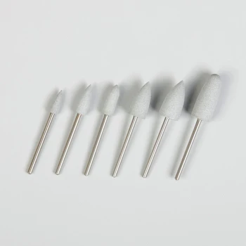

Silicone milling cutters for polishing, 6 pcs, abrasiveness 150 grit, gray