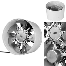 220V Inline Duct Fan Booster Exhaust Blower Air Cooling Vent White