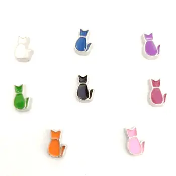 

Bulk Floating Pendant Locket Charms 7mm 60PCS Mixed Cat Floating Mini Charms Fit Floating Charm Living Glass Lockets DIY