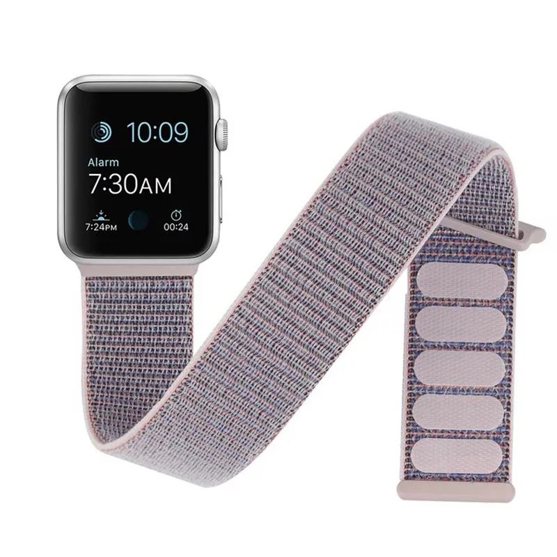 Мягкий дышащий нейлоновый спортивный бесшовный ремешок для Apple Watch 42/38/44/40 мм плетеный браслет для наручных часов iWatch серии 4/3/2/1 группа аксессуар