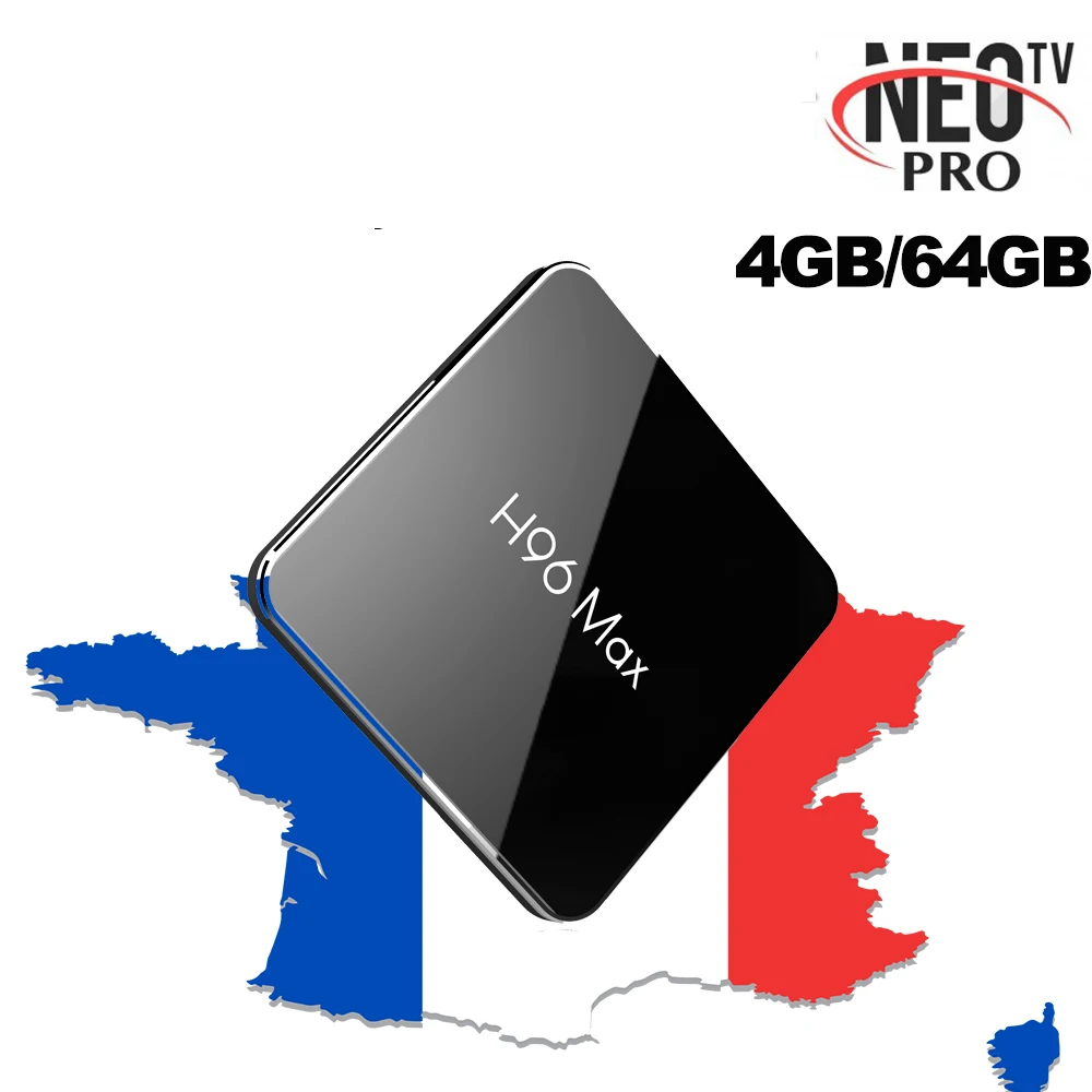 Умная ТВ приставка H96 Max X2 Android 7 1 4 ГБ/32 ГБ + 1300 NEO TV Pro Арабская Beigium Марокко платная и