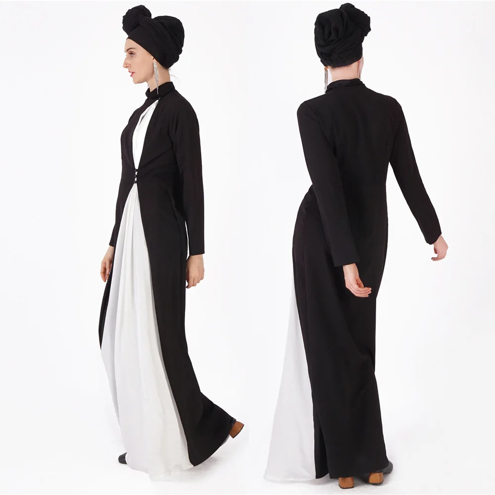 

Hot Selling Fashion Classic Mixed Colors Muslim WOMEN'S Dress Robes Arab Hui Nationality Long Sleeve Glorious Dress