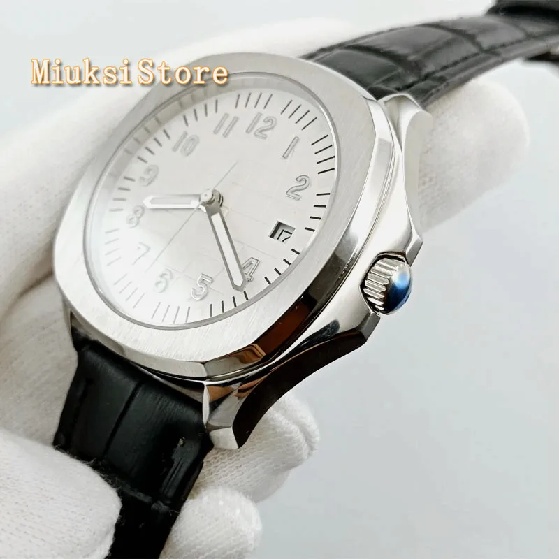 

2019 new Bliger mans luxury watch no logo 40mm sapphire glass Silver Dial Date Automatic Mens mechanical waterproof Watches