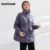 Aachoae Pure Winter Легкий пуховик Женский толстый Теплый Летучая Мышь С Длинным Рукавом Свободный Карман Doudoune Ультра Легкий Утиный пух