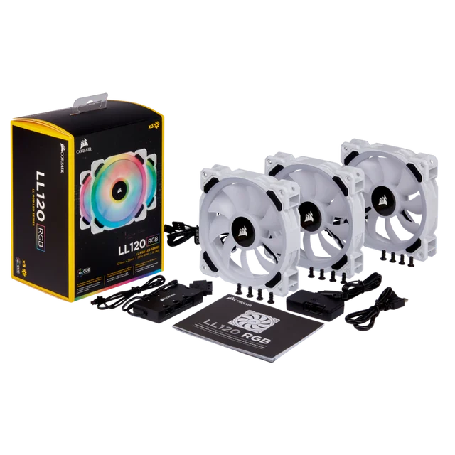 2023通販 LL120 RGB White Triple Fan Kit CO-905009 vmZXs-m73953480645 