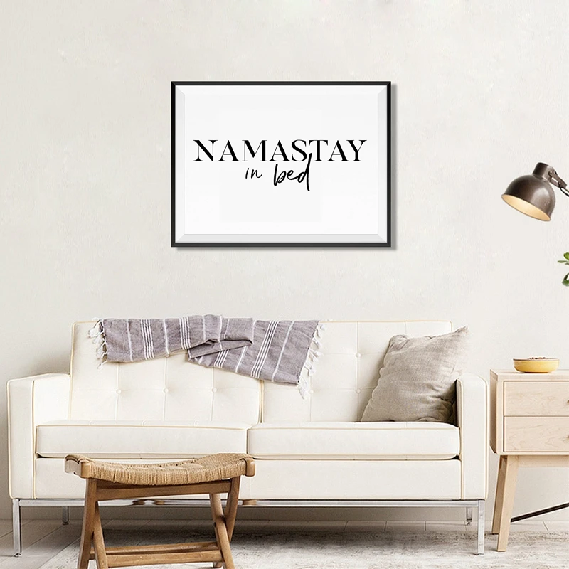 Namastay-In-Bed-Prints-Yoga-Decor-Bedroom-Modern-Wall-Art-Definition-Canvas-Painting-Yoga-Artwork-Zen