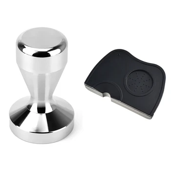 

1 pcs Coffee Tamper 58mm & 1 pcs Irregular Holder Pressed Powder Anti-Skid Safety Corner Pad