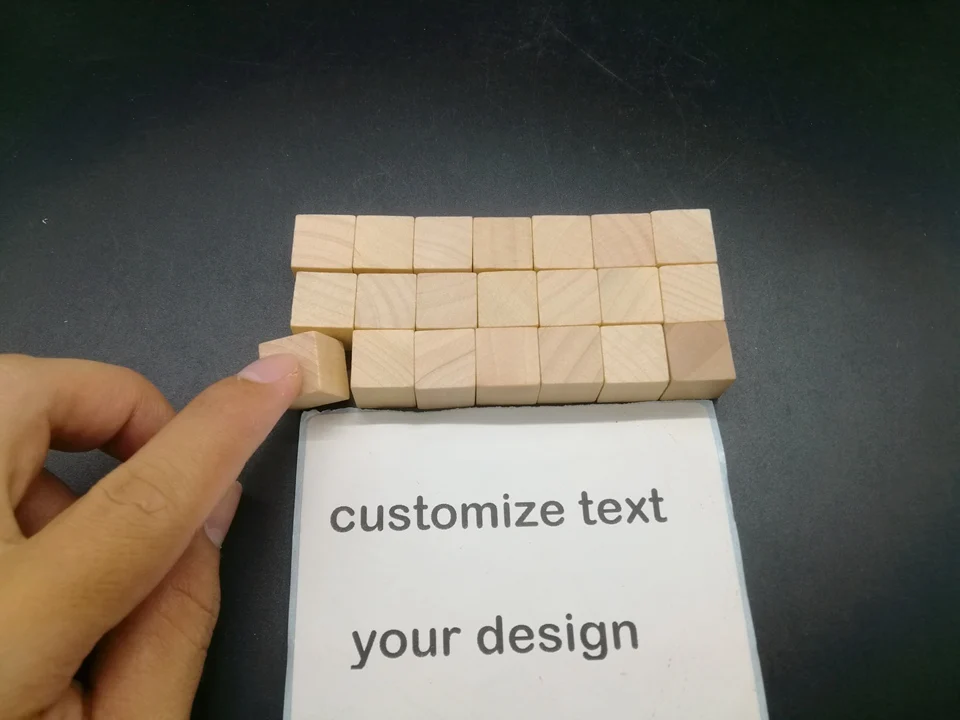 3*7 шт 15 мм деревянный куб головоломка лазерная гравировка Customzie фото собранная игрушка