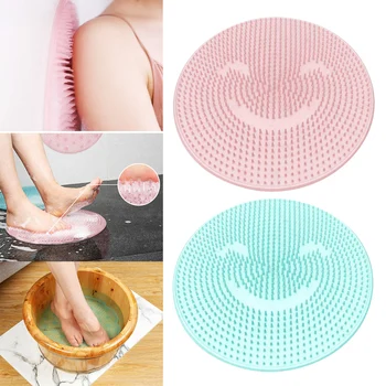 

Silicone Bath Massage Cushion Brush Anti-slip for Lazy Wash Feet Clean Dead Skin Bathroom non-slip mat Rub-foot Mats