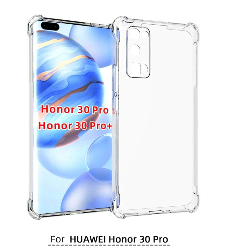 USTIYA чехол для huawei Honor 30 Pro ударопрочный прозрачный ТПУ сверхтонкий мягкий PLUS |