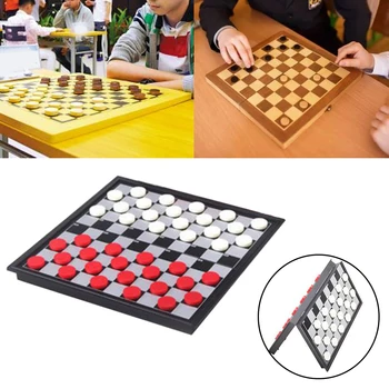 

Board Game International Chess Set Portable Party Game Magnetic Folding Chess Board Pieces Backgammon Travel Board Games