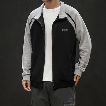 

Oversize M-5XL Japanese Style Men Fashion Zipper Baseball Jacket Casual Streetwear Men Clothing Cotton Soft Men's Embroidery Top