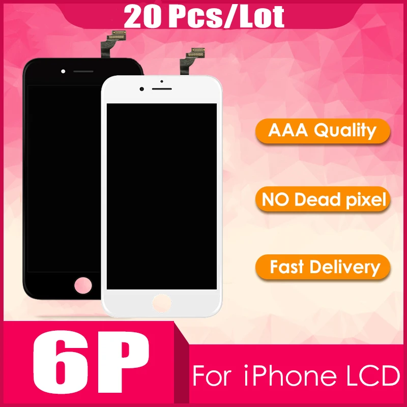 AAA +++ 20 шт./лот для iPhone 6 Plus LCD 5 дюймов с сенсорным экраном в сборе замена гарантия